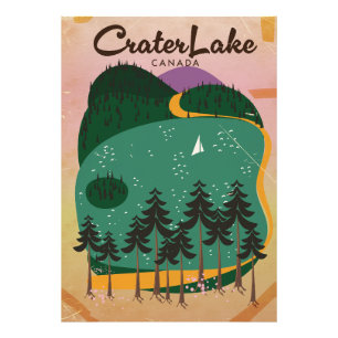 Foto Poster de viagens do lago de cratera do Canadá