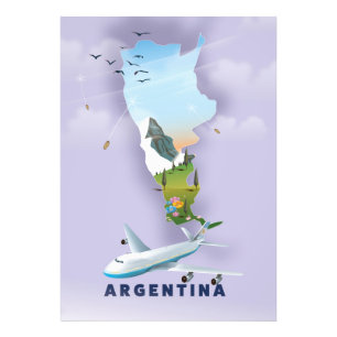 Foto Poster de viagens do Mapa Argentina