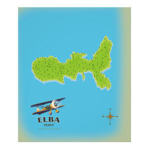 Foto poster de viagens do mapa Elba Itália