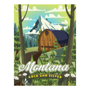 Foto Poster de viagens "Dourado e Prata" de Montana
