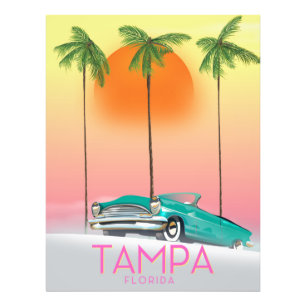 Foto Poster de viagens estilo Tampa Florida Vintage