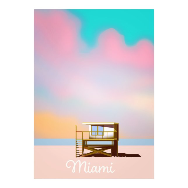 Foto Poster de viagens Miami Lifeguard (Frente)