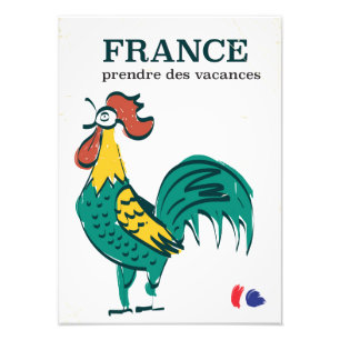 Foto Poster de viagens vintage de cockerel França