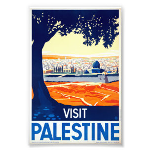 Foto Poster de viagens Vintage Visite a Palestina