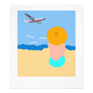 Foto Poster do avião de passageiros do vintage