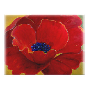 Foto Poster floral vermelho grande