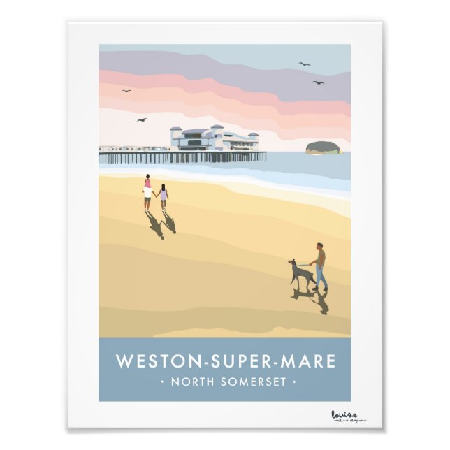 Foto Poster Modern Retro Weston-super-Mare (Frente)