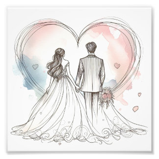 Foto Poster Premium do recem casados