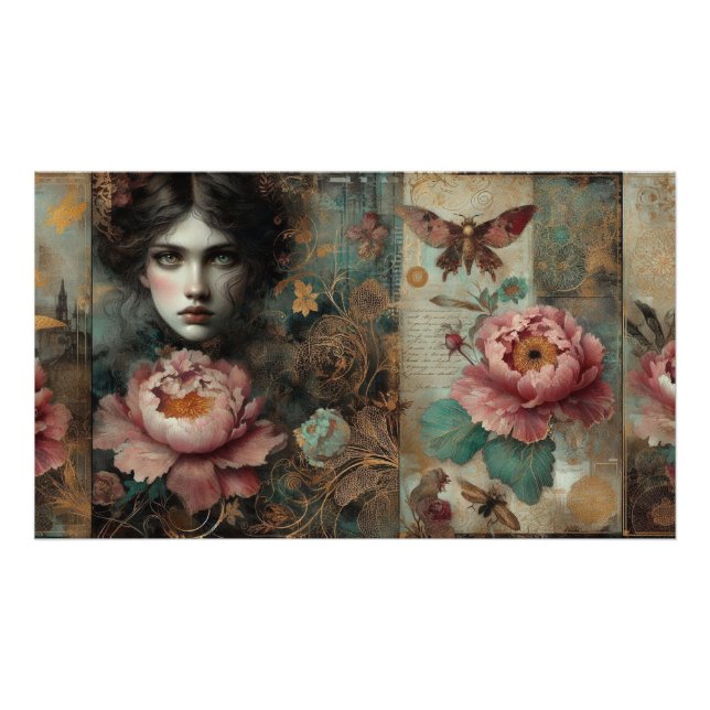 Foto Poster Victoriano Francês Rosa-Ephemera (Frente)