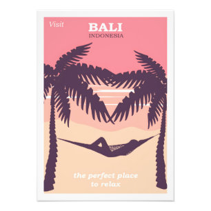 Foto Poster vintage Bali Indonésia