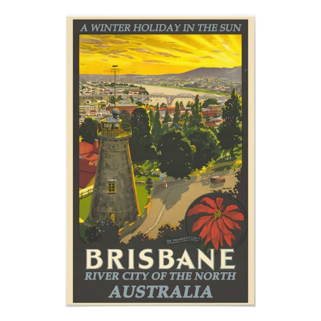 Foto Poster vintage Brisbane (Frente)
