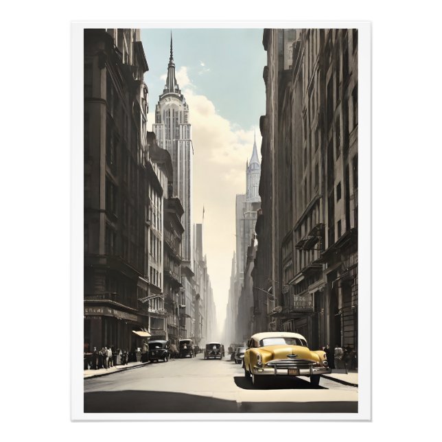 Foto Poster vintage de Nova Iorque (Frente)
