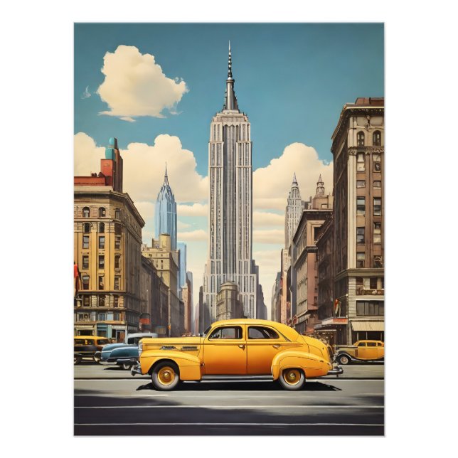 Foto Poster vintage de Nova Iorque (Frente)