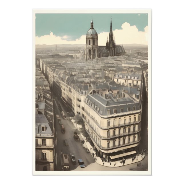 Foto Poster vintage de Paris (Frente)