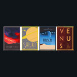 Foto Posters Espaciais do Art Deco<br><div class="desc">Visite Vênus,  Saturno,  Wolf 1061b e Draco com a Frota Estrela Orion nestes Posteres de viagens Sci-fi estilo Art Deco</div>