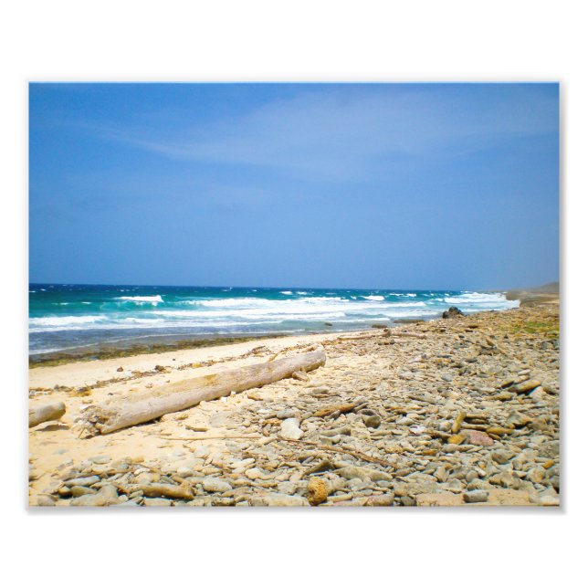 Foto Praia das ondas do oceano com madeira derivada, de (Frente)