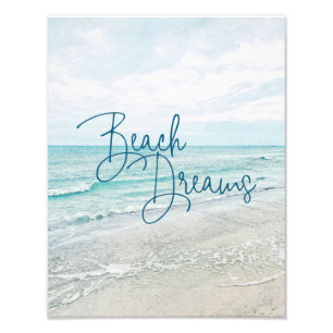 Foto Praia Sonha Uma Cotação Inspiracional Ondas Retroo