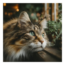 Foto Prateleira de Madeira para Gato Malhado