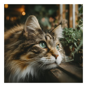 Foto Prateleira de Madeira para Gato Malhado
