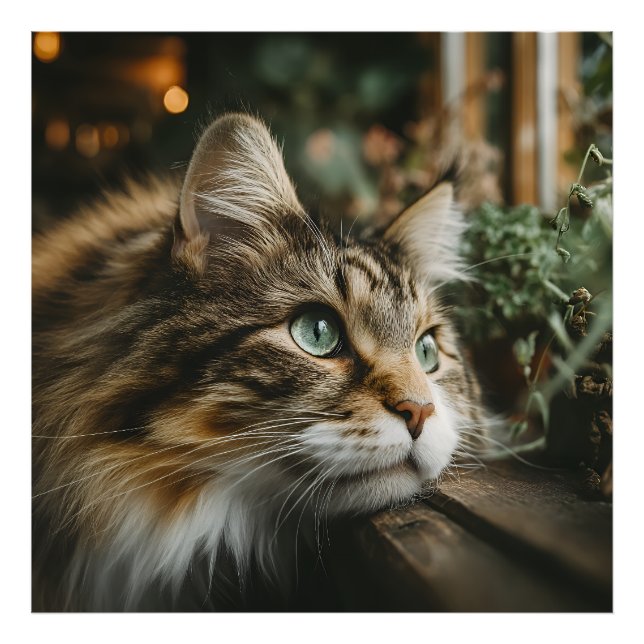 Foto Prateleira de Madeira para Gato Malhado (Frente)