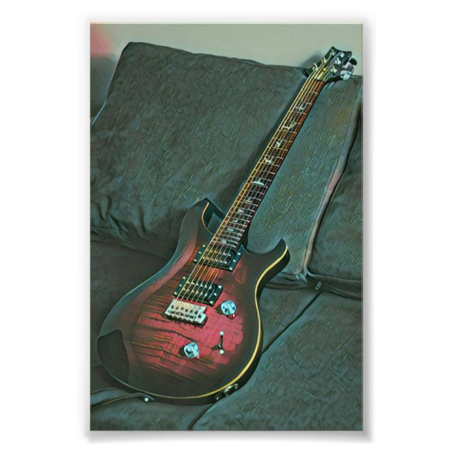 Foto presente de amantes de guitarra de músico (Frente)