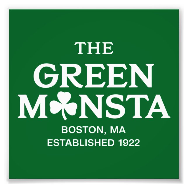 Foto Presente de beisebol Green Monsta Boston Green Mon (Frente)
