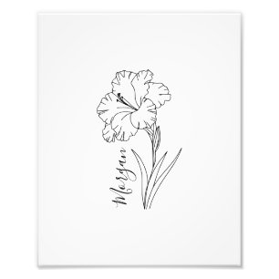 Foto Presente de Flor de Nascimento Gladiolus de Agosto