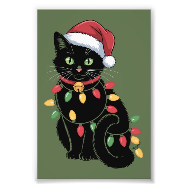 Foto Presente de Gatinho de Natal para Amante de Gato P (Frente)