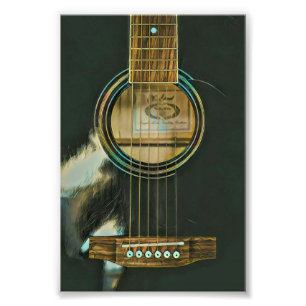 Foto presente de guitarra clássico para pai