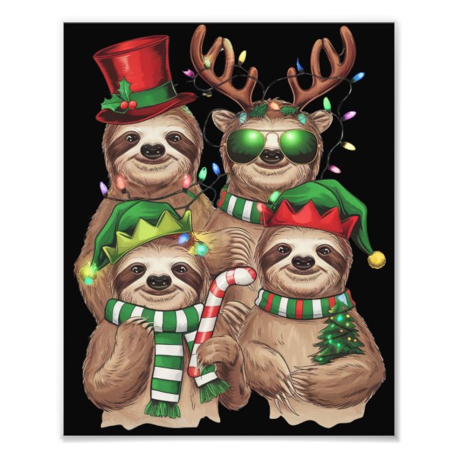 Foto Presente de Natal do Bicho-Preguiça Feliz Natal do (Frente)