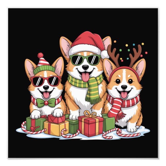 Foto Presente de Natal para Mãe Amante de Cães Corgi (Frente)