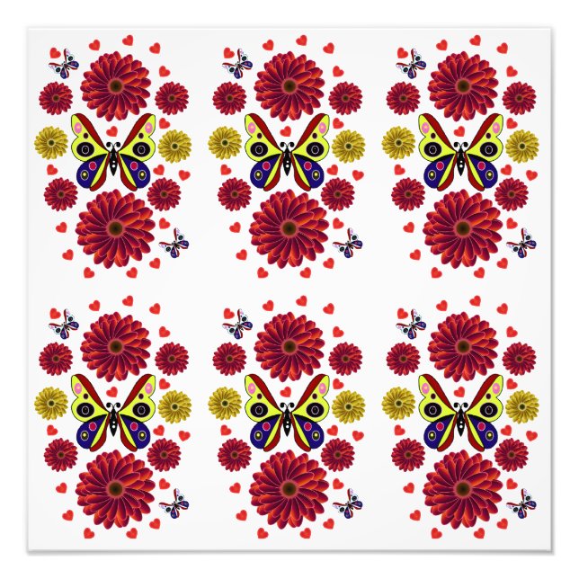 Foto Presente Floral Personalizado de Borboleta da Prim (Frente)