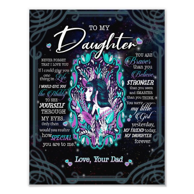 Foto Presentes de Filha | Carta À Minha Filha Do Pai (Frente)