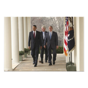 Foto Presidente Barack Obama e ex-presidentes