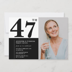 Foto Preta Branca 47. Convites de Aniversário