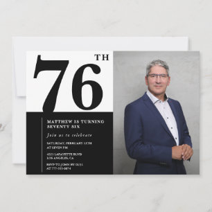 Foto: Preto e Branco 76.º Convite de Aniversário
