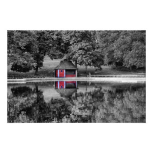 Foto preto e branco da paisagem do Central Park