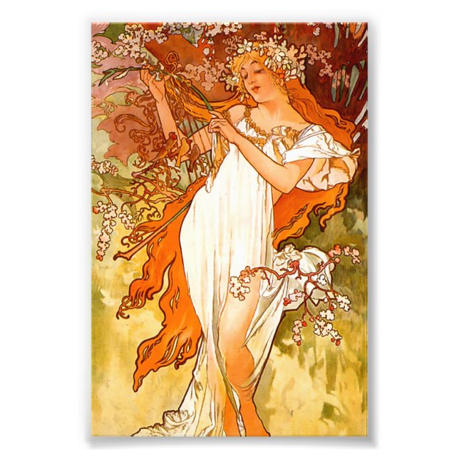 Foto Primavera de Alphonse Mucha (Frente)