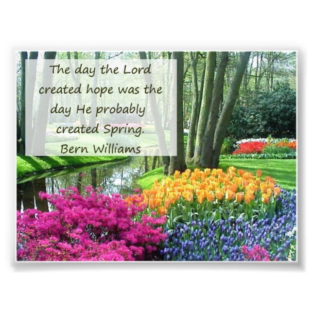 Foto Primavera e Hope Impressão (Frente)