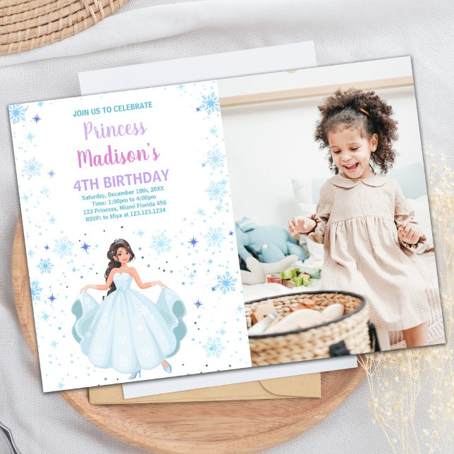 Foto: Princesa Branca Convites de Aniversário (Photo White Princess Birthday Invitations)