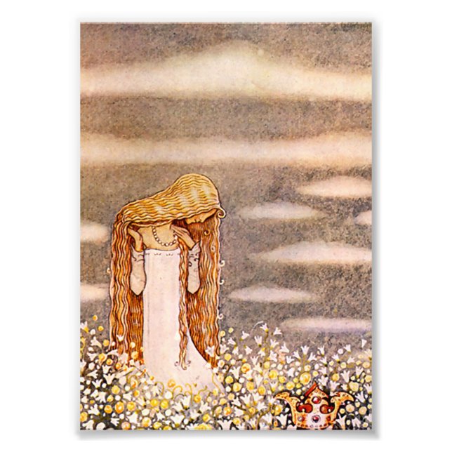 Foto "Princesa Tuvstarr" John Bauer Watercolor (Frente)