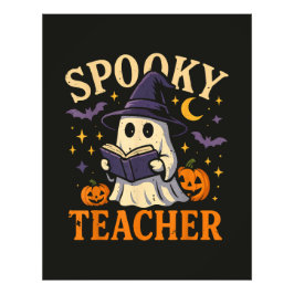 Foto Professor Assustador Halloween Fantasma Fofo Leitu
