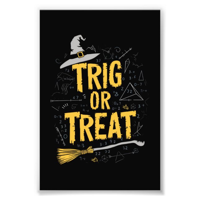 Foto Professor de matemática de Halloween Trig ou Treat (Frente)