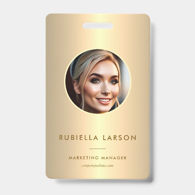 Foto profissional moderna para crachá de funcionár (Frente)