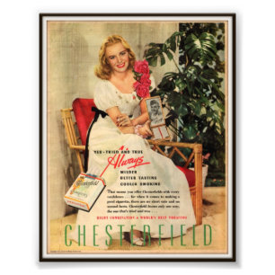 Foto Propaganda de cigarro 1945 de Chesterfield do
