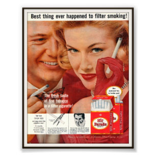 Foto Propaganda de cigarro 1957 da parada de batida do
