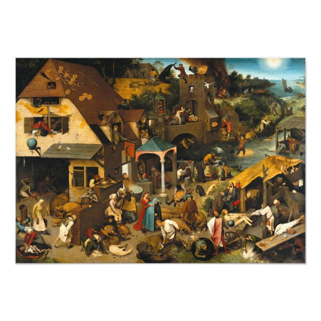 Foto Provérbios holandeses de Pieter Bruegel, o Velho (Frente)