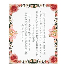 Foto PSALM 1:1-3 Design botânico,