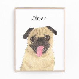 Foto Pug Art Personalizado