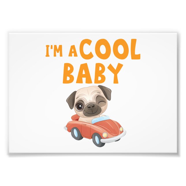 Foto Pug Eu Sou um Bebê Legal (Frente)